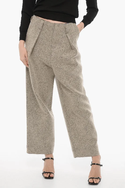 women's nursing pantsAder Error Wool Blend Single Pleat Pants