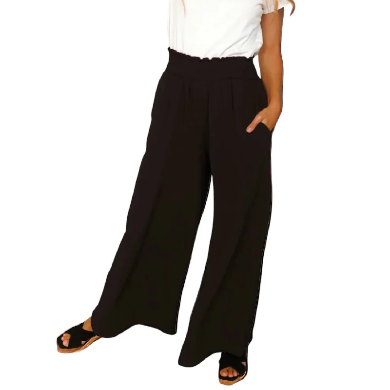 women's tall pantsEli Wide Leg Pants In Black