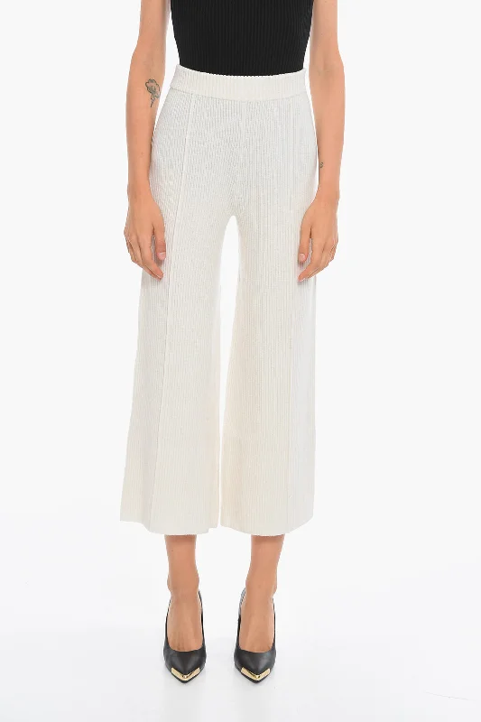 women's relaxed-fit pantsAeron Cashmere-blend NANCY Ribbed Culotte Pants