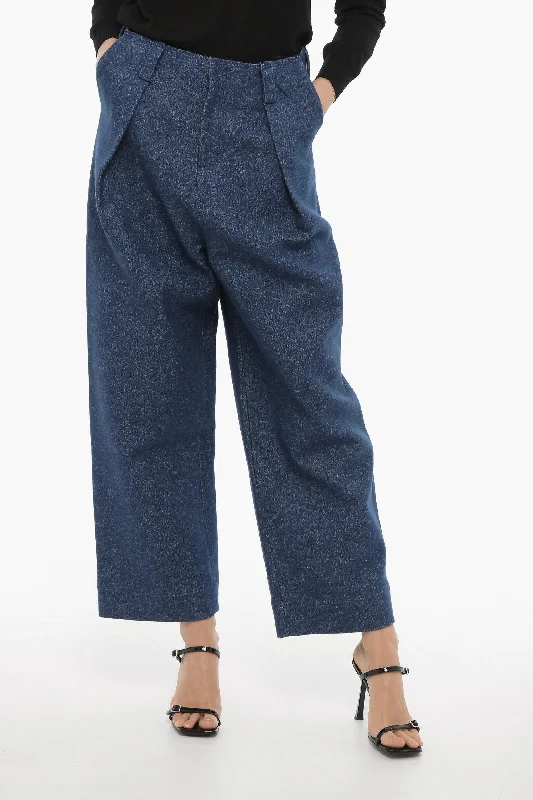 women's everyday pantsAder Error BLUE MARK Low Waist Oversized Fit Single Pleat Pants