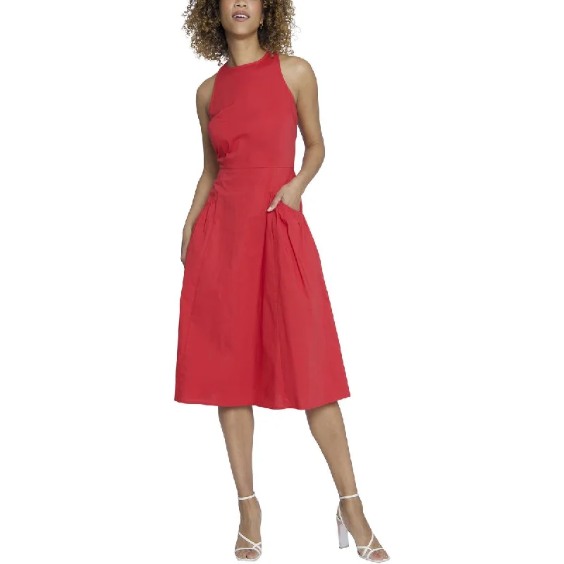 high-low midi dressesMaggy London Womens Cotton Mid Calf Shift Dress