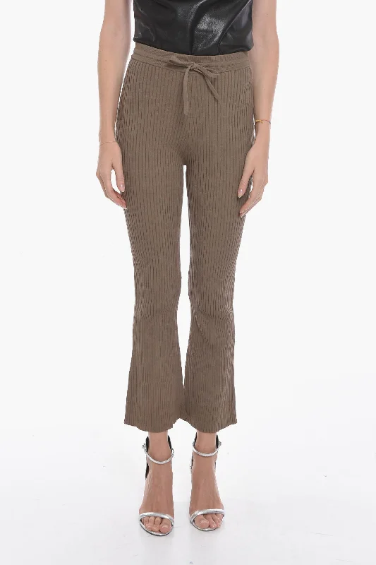 women's stretch pantsNanushka Ribbed Knit Pants