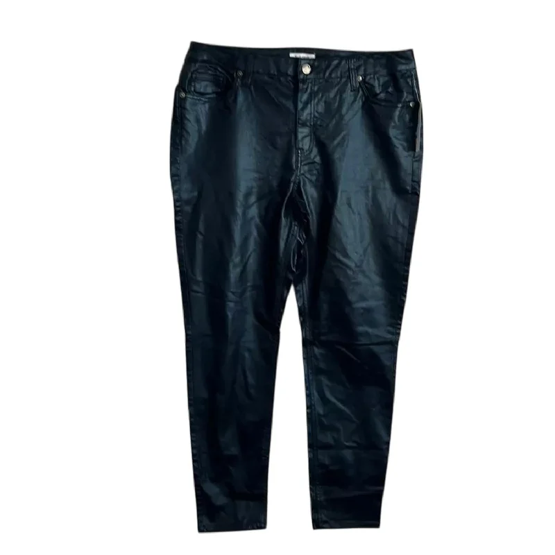 women's straight-leg pantsFaux Leather Pant In Black