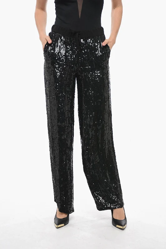 women's reversible pantsParosh Sequined GOODY Wide-leg Pants