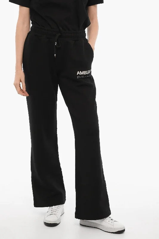 women's petite pantsAmbush Solid Color Sweat Pants with Printed Logo