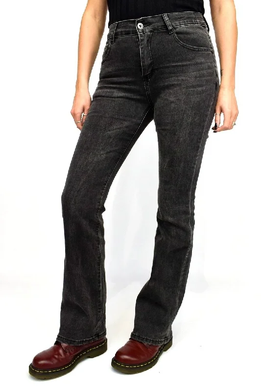 women's casual pantsCharcoal Flared Jeans