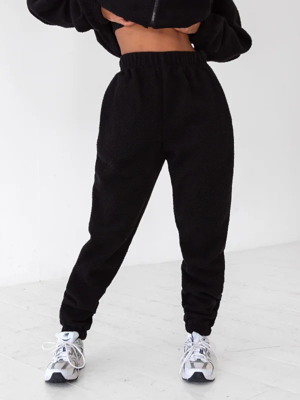 women's cashmere pantsBorg Sweatpants - Black