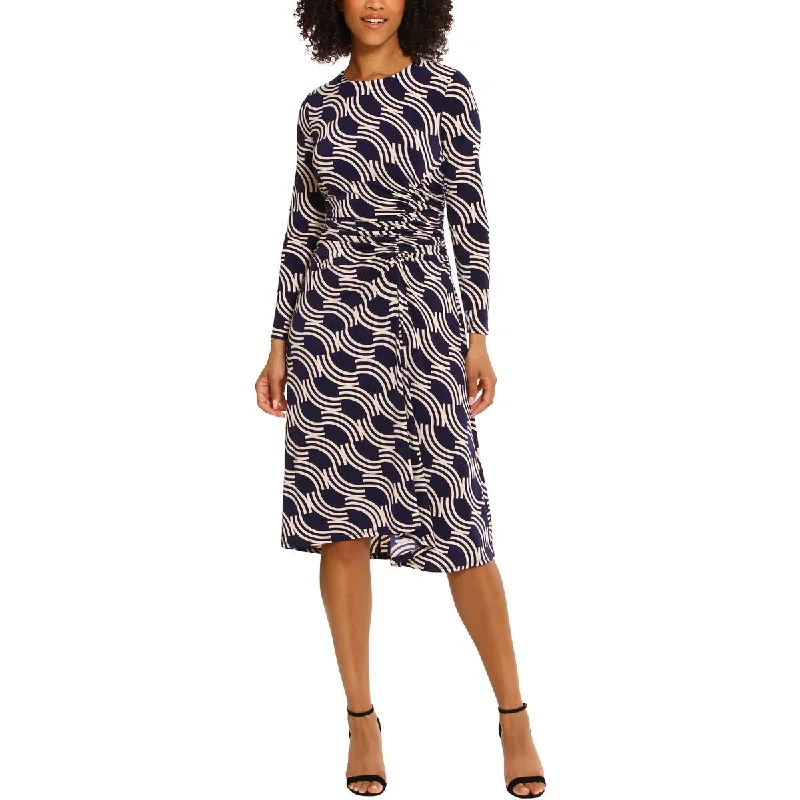 lace midi dressesMaggy London Womens Printed Mid Calf Sheath Dress