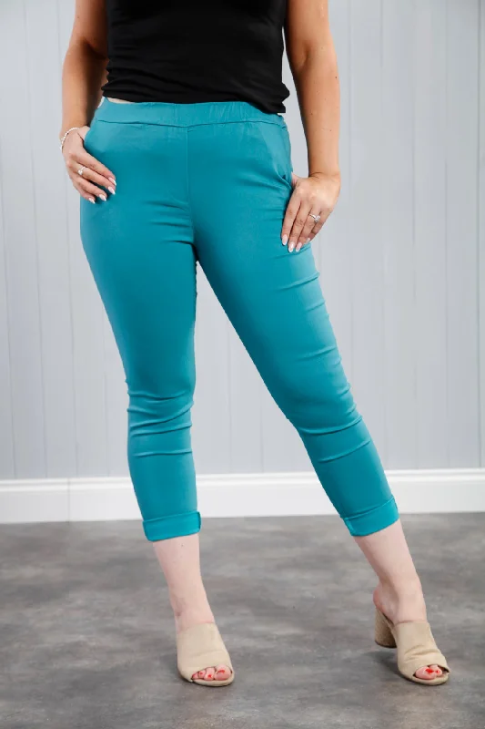 women's straight-leg pantsEllie Elasticated Jegging Teal