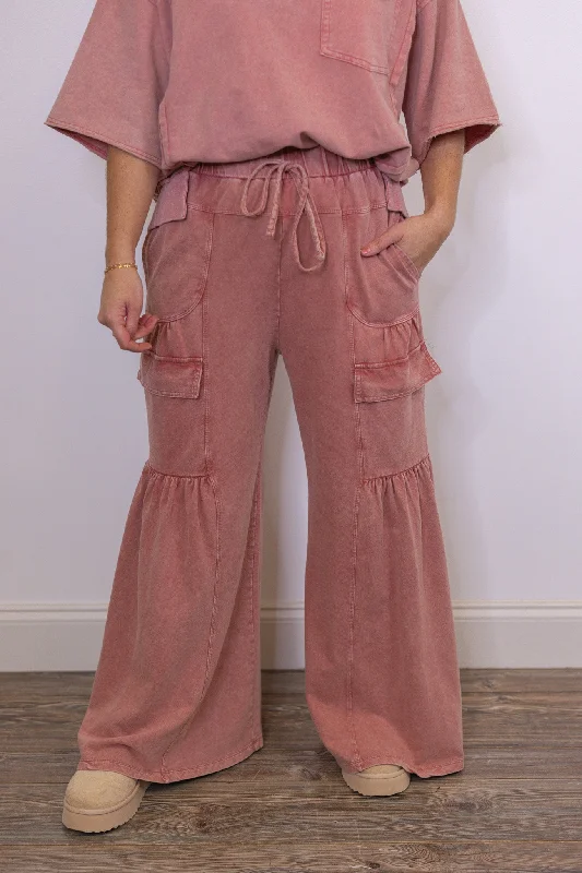 women's sustainable pantsVintage Trends Washed Rose Pants