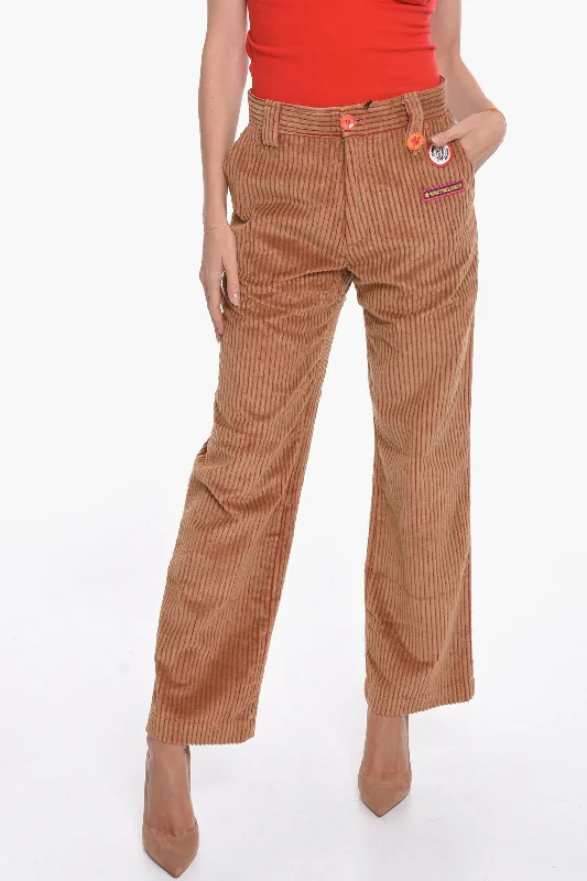 women's patterned pantsCormio Corduroy TANER Workwear Pants with Patches