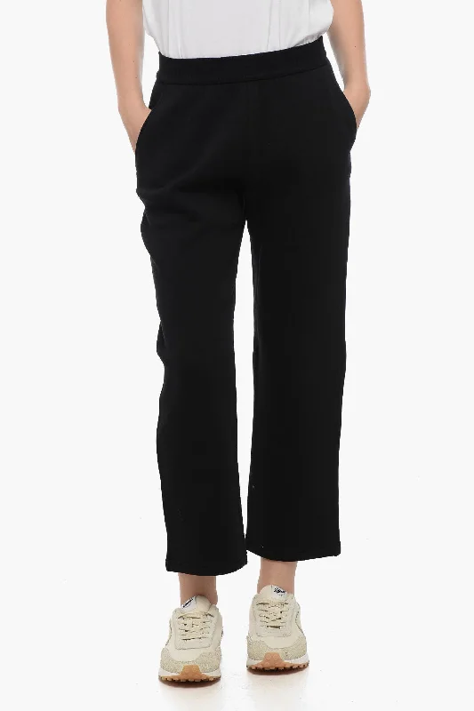 women's formal pantsMax Mara S Stretch Cotton Joggers with Embroidered Logo