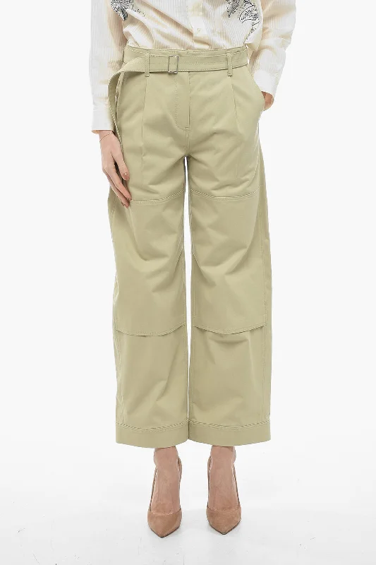 women's dress pantsLow Classic Belted Cargo Pants with Front Pleats