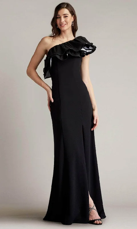 Formal Dress for Humanitarian AwardsTadashi Shoji CY24383LX - Roni One-Shoulder Ruffle Sheath Gown