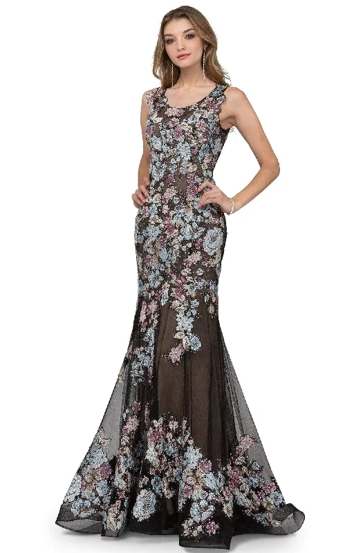 Formal Dress for ConcertsCecilia Couture - 1404 Floral Applique Scoop Neck Trumpet Gown