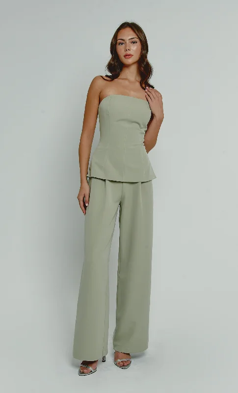 women's jumpsuits for ethical manufacturingOlive Tailored Longline Bandeau Jumpsuit