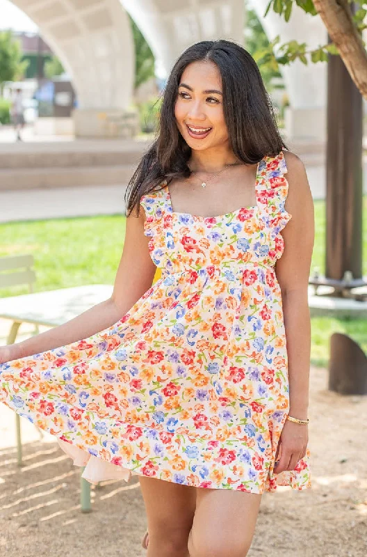 affordable floral Mimi dressesWhimsical Floral Mini Dress