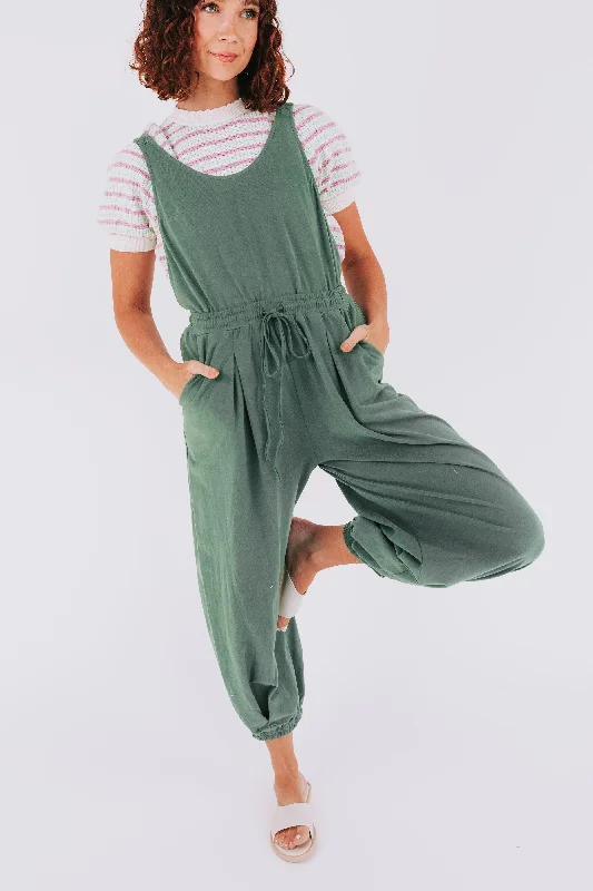 women's jumpsuits with self-ties at the waistEco Leap Jumpsuit