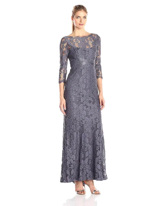 chiffon maxi dressesAdrianna Papell AP081915120 Long Formal Beaded Floral Lace Dress