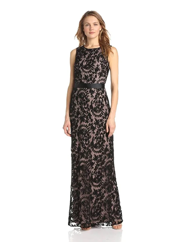 cotton maxi dressesAdrianna Papell AP081883180 Long Formal Sleeveless Lace Dress