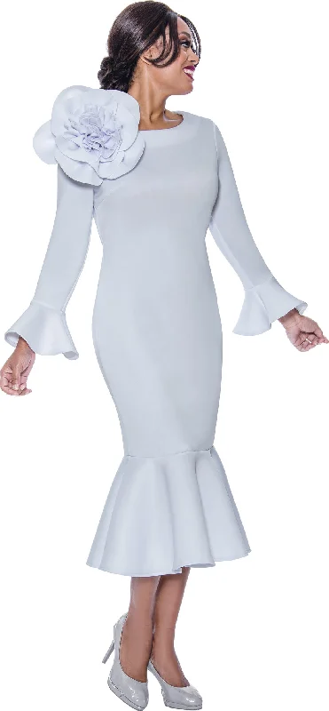 Funky Patterned Long Sleeves DressDivine Apparel DN12371W Plus Size Long Sleeve Fitted Dress