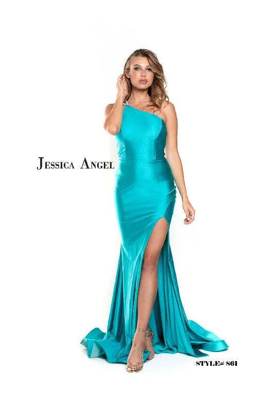 maxi dresses for maternity wearJessica Angel One Shoulder Formal Long Dress 861