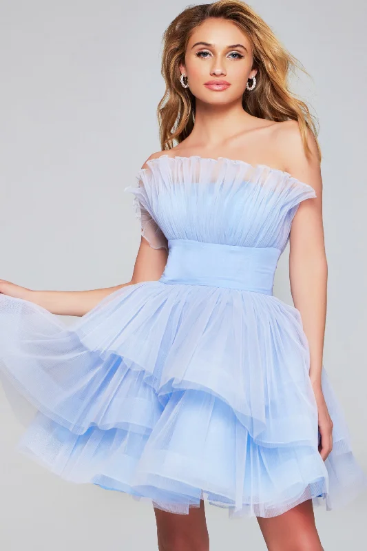 bachelorette party dressesJovani42340 A Line Homecoming Pleated Cocktail Dress