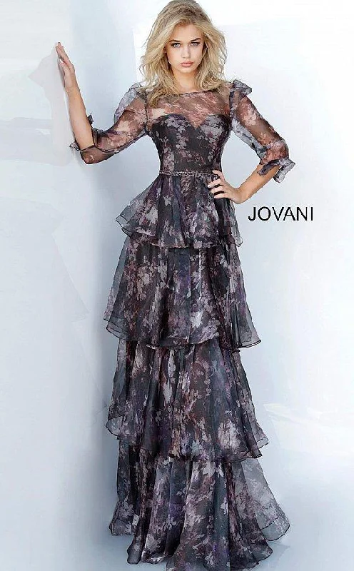 elegant maxi dressesJovani 2621 Long Formal Floral Dress