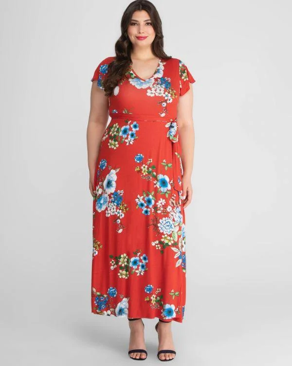 maxi dresses under $50Kiyonna Long Formal Plus Size Dress