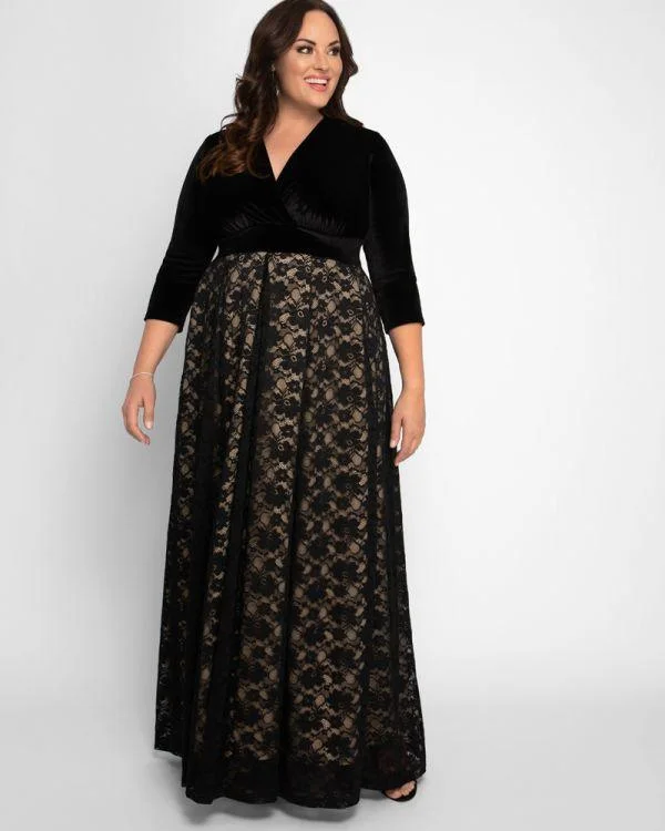 maxi dresses under $100Kiyonna Long Formal Plus Size Dress