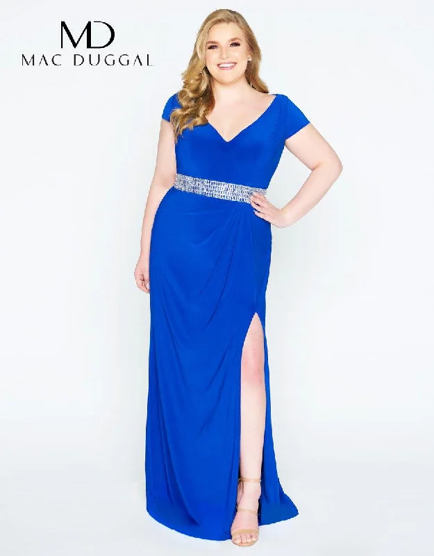 maxi dresses for formal eventsMac Duggal 67604 Fabulouss Long Plus Size Dress