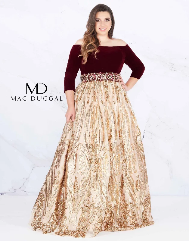 maxi dresses for everyday wearMac Duggal 66831 Fabulouss Plus Size Long Dress