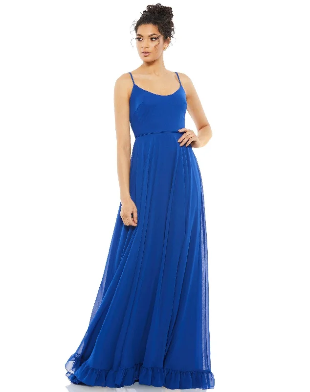 solid color maxi dressesMac Duggal 55408 Long Formal Chiffon Dress