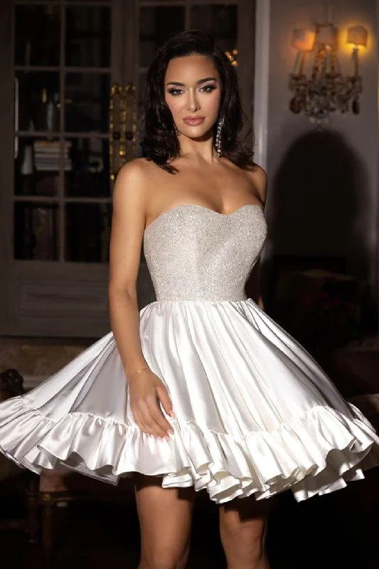 handmade party dressesPortia and Scarlett PS24418 A Line Homecoming Beaded Short Cocktail Dress