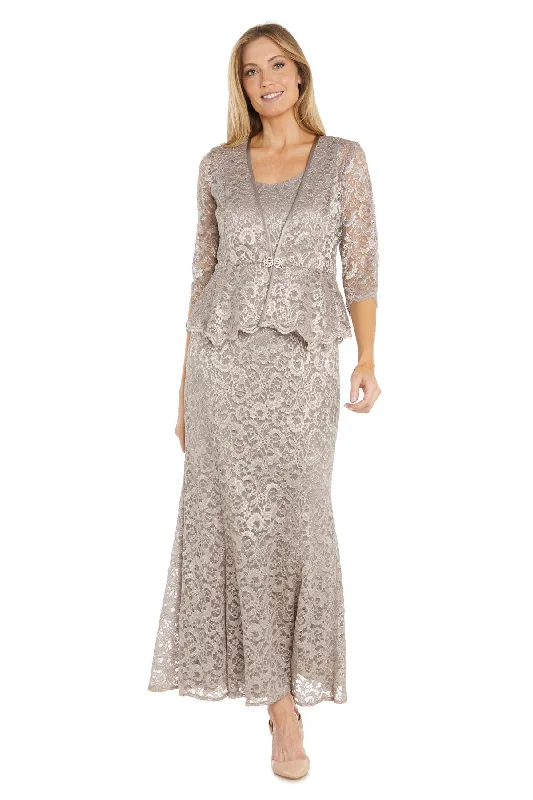 lace maxi dressesR&M Richards 1985P Glitter Long Formal Jacket Petite Dress