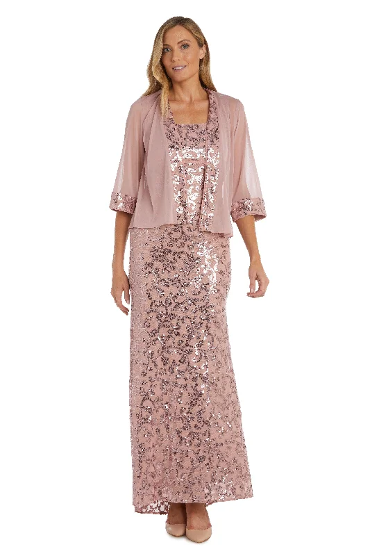 floral maxi dressesR&M Richards 9965 Long Formal Floral Jacket Dress