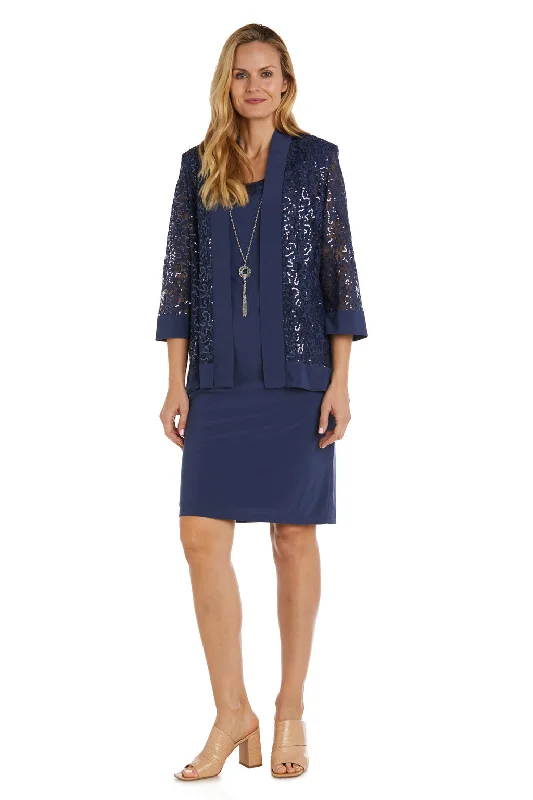 rustic chic wedding dressesR&M Richards 9587 Sequin Mother of the Bride Short Jacket Dress