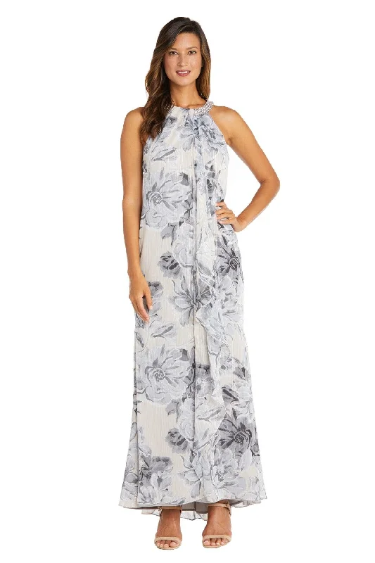 casual maxi dressesR&M Richards 9305 Long Formal Floral Chiffon Dress