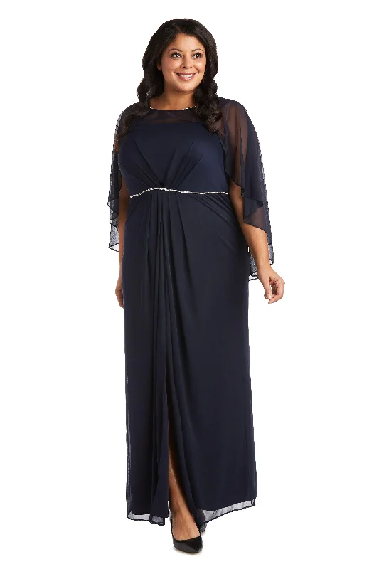 maxi dresses with embroidered patternsR&M Richards 2461W Long Formal Plus Size Dress