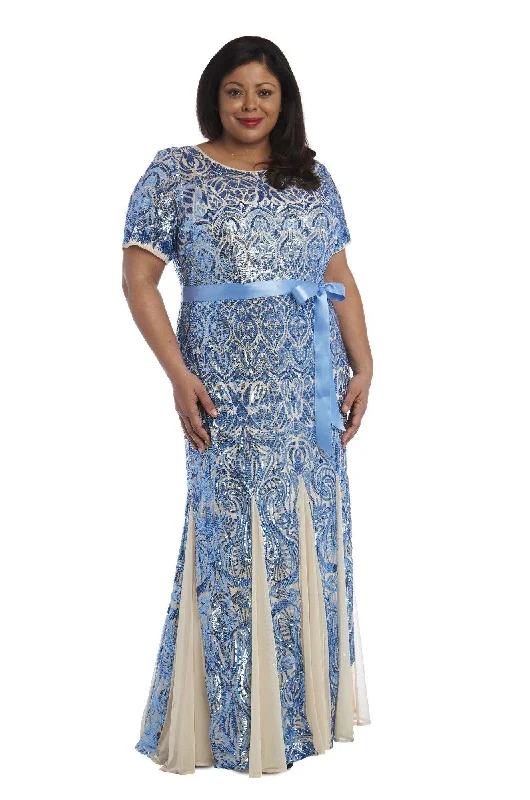 maxi dresses for date nightsR&M Richards 5048W Long Formal Plus Size Dress