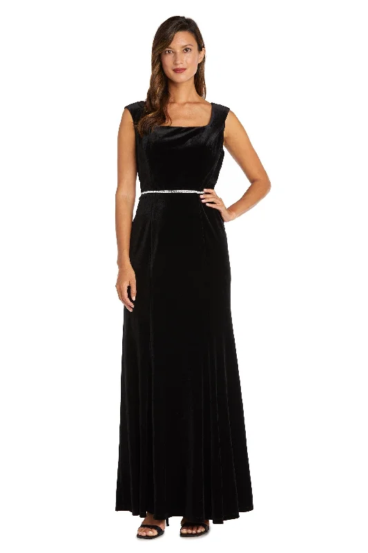 floral print maxi dressesR&M Richards 7572 Long Formal Velvet Dress