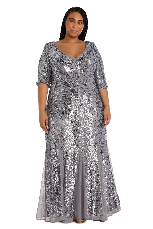 maxi dresses under $100R&M Richards 7565W Plus Size Long Beaded Dress