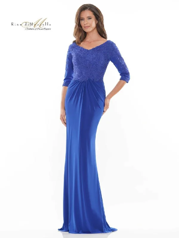 maxi dresses with keyhole backsRina di Montella Long Jersey Fit Dress 2731