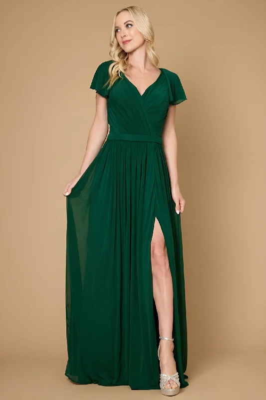 detailed wedding dressesShort Sleeve Formal Mother of the Bride Dress Emerald