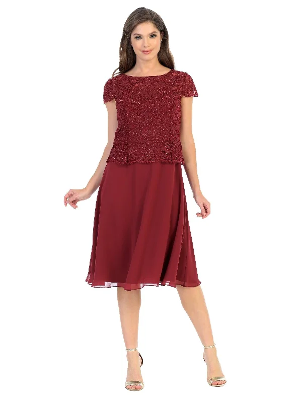 spaghetti strap wedding dressesShort Sleeve Mother of the Bride Cocktail Dress