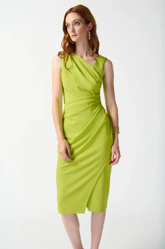 Sleeveless Dress With Off-The-ShoulderScuba Crepe Sleeveless Sheath Dress