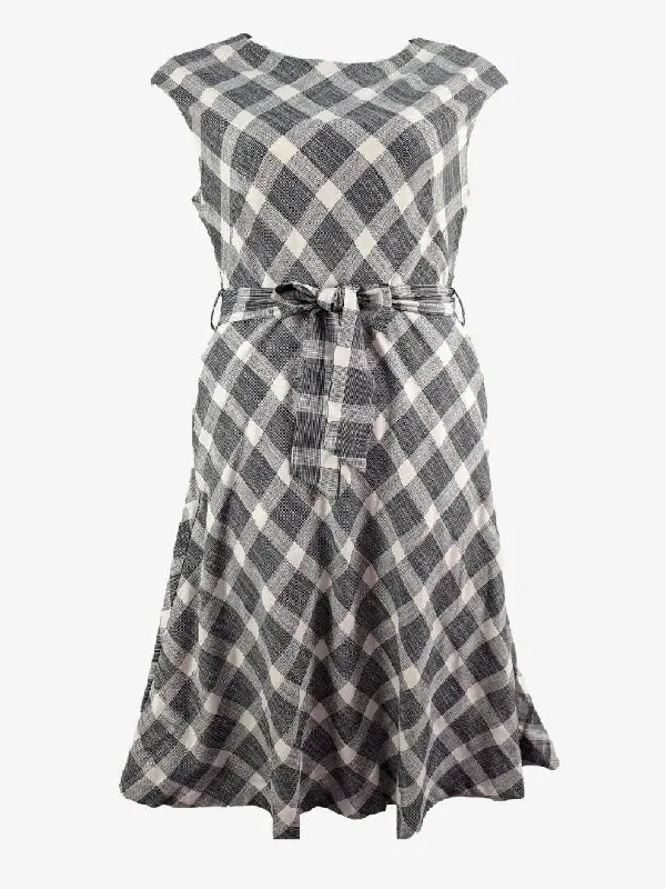 Sleeveless Dress With Off-The-ShoulderDavid Lawrence Sleeveless Checked Dress Size 12