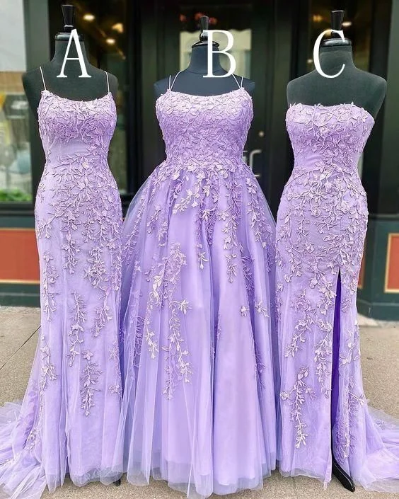 convertible prom dressesHot Lace Violet Purple Lace Prom Dresses Sleeveless Long School Dance Dress